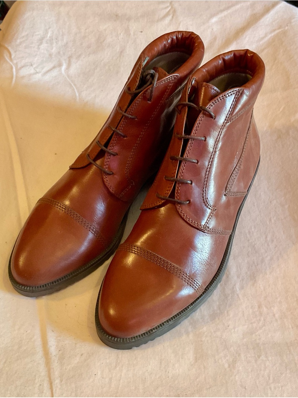 Van Eli Brown Leather Ankle Boots